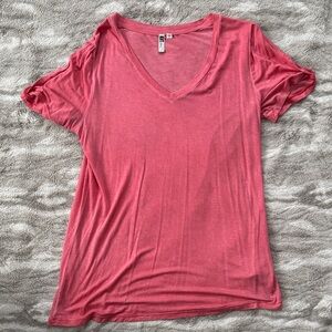 Women's Pink V-Neck T-Shirt